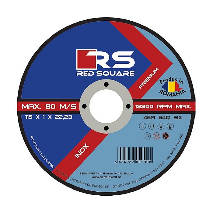 DISC RED SQUARE PREMIUM, 150X1.5MM [1]