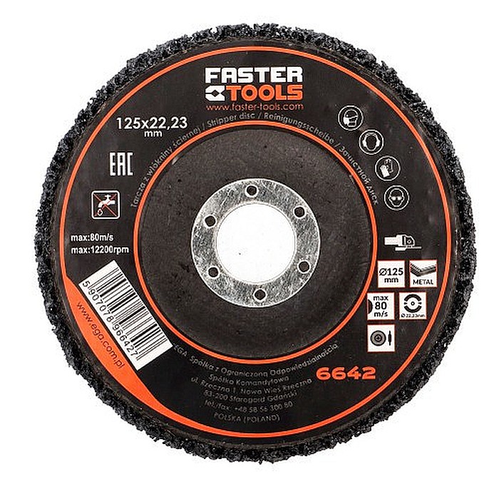 DISC SLEFUIT CU TESATURA, 125 MM,EGA-6642, FASTER TOOLS [3]