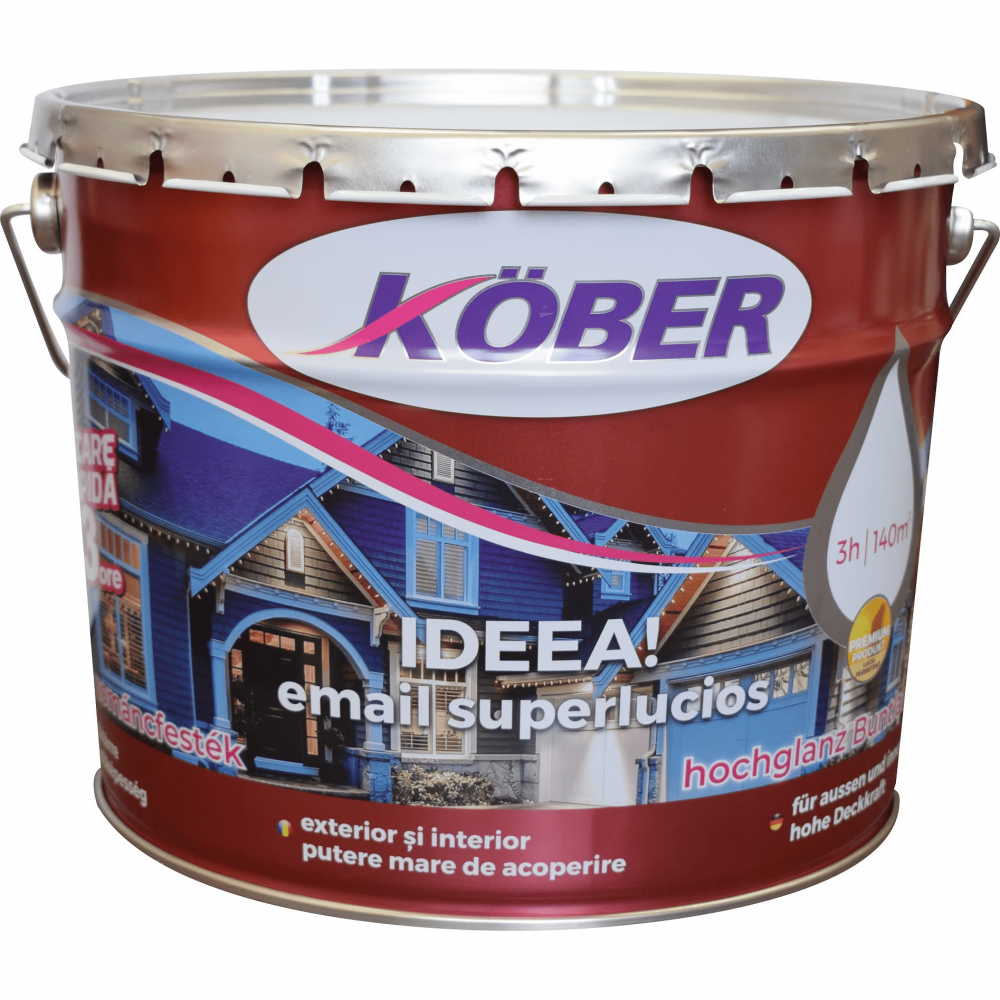 Email 2 in 1 pentru metal, 10l, Kober, Brun RAL8017 [1]