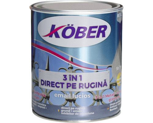 Email 3 in 1 pentru metal, 10l, Kober, Gri grafit RAL7024 [1]