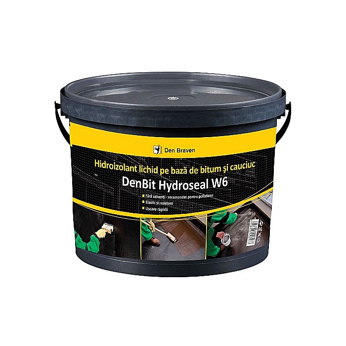 HIDROIZOLANT LICHID BITUM- CAUCIUC, HYDROSEAL, W6, 10KG, DEN BRAVEN [1]
