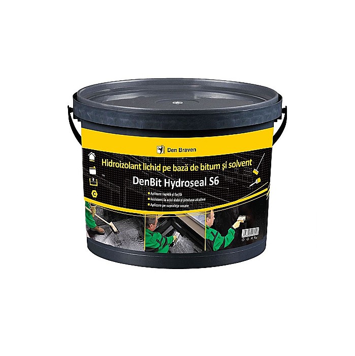 HIDROIZOLANT LICHID BITUM - SOLVENT, HYDROSEAL S6, 4.5KG, DEN BRAVEN [1]