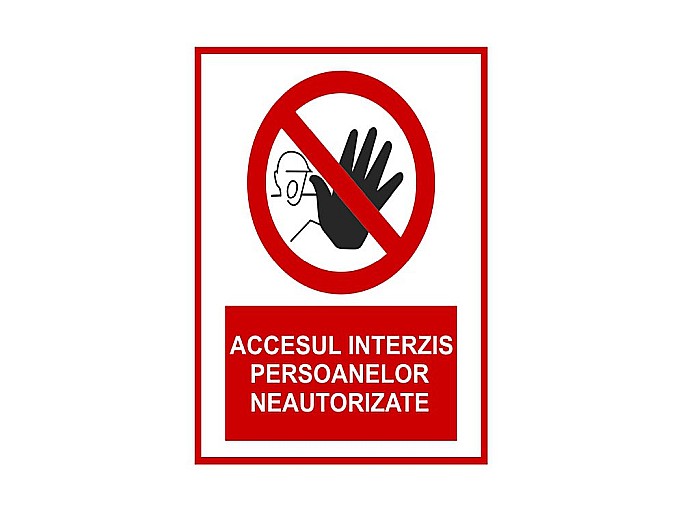 INDICATOR, ACCESUL INTERZIS, PERSOANELOR NEAUTORIZATE, 20X26CM, KOMATEX [1]