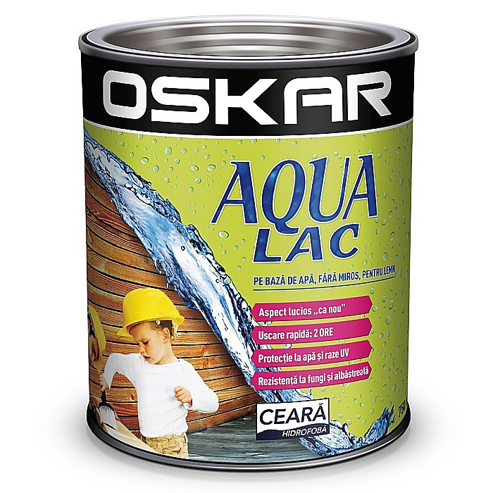 LAC PENTRU LEMN, PE BAZA DE APA, INTERIOR / EXTEROR, AQUA LAC, TEC, 2.5L, OSKAR [1]