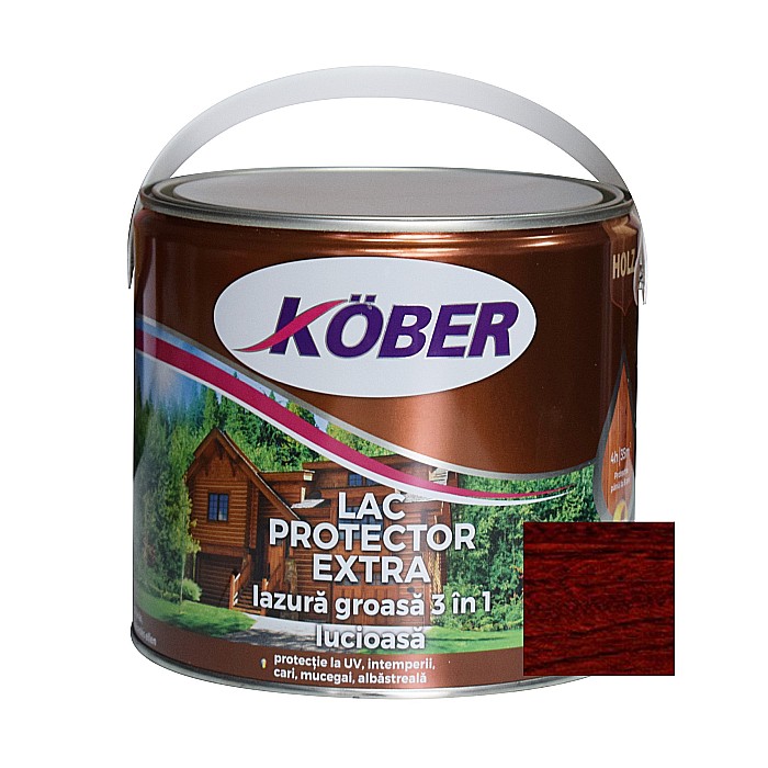 LAC PROTECTOR PENTRU LEMN, LAZUR EXTRA, MAHON, 2.5L, KOBER [1]