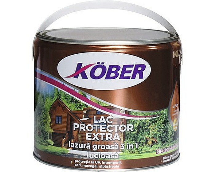 LAC PROTECTOR PENTRU LEMN, LAZUR EXTRA, MAHON INCHIS IG5278, 2.5L, KOBER [1]