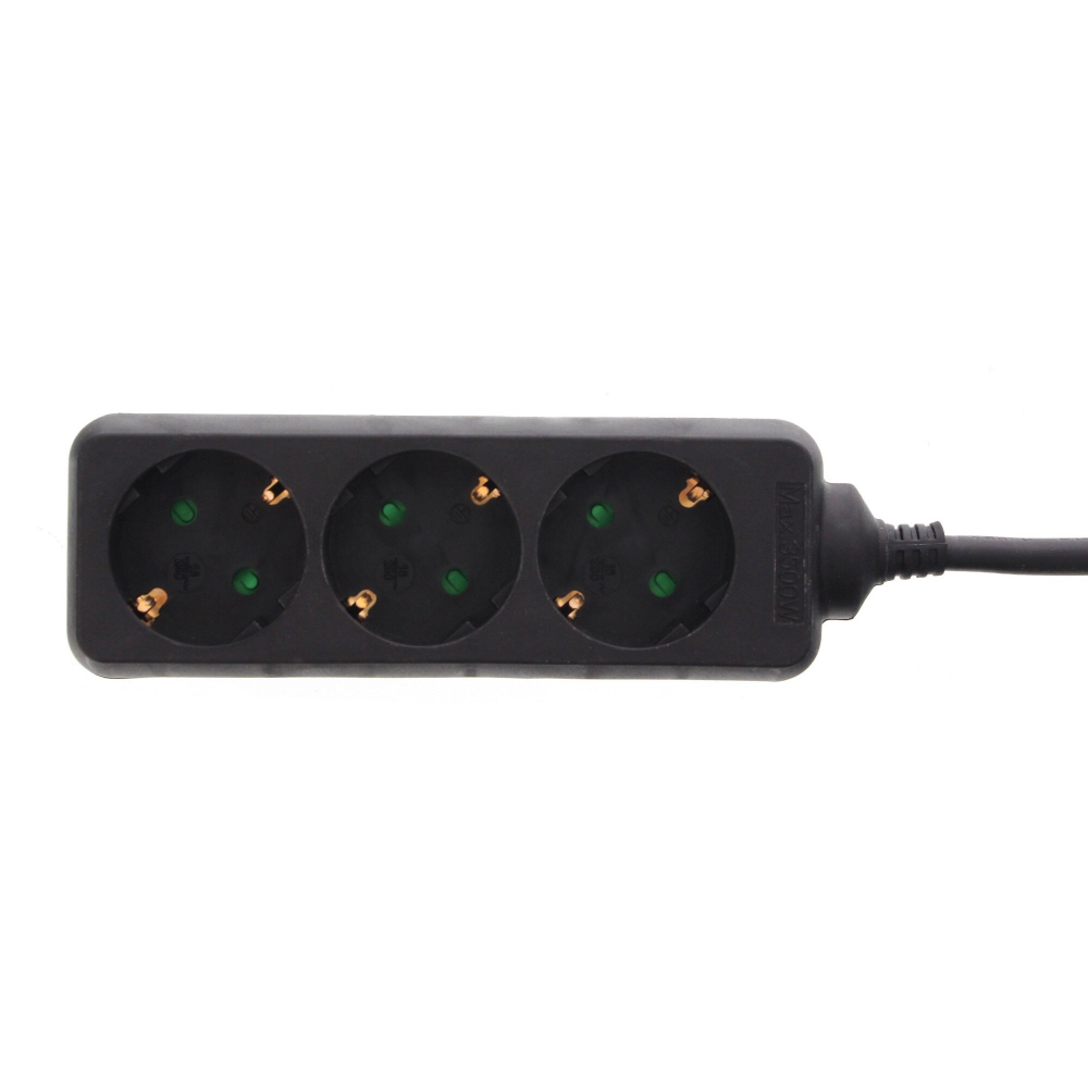Prelungitor glob, 5m, 3p, 3x1.5, Negru [1]
