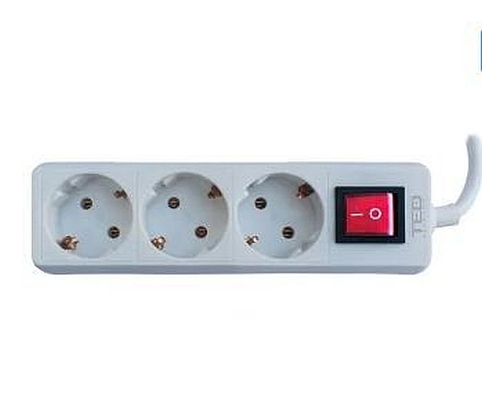 PRELUNGITOR, TED000767, 5M 3P + INTRERUPATOR, 3X1, ALB, TED ELECTRIC [1]