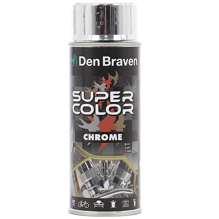 SPRAY, SUPER COLOR CHROME, ARGINTIU, 400ML, DEN BRAVEN [1]