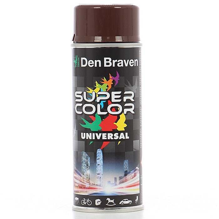SPRAY, SUPER COLOR UNIVERSAL, MARO INCHIS, RAL8011, 400ML, DEN BRAVEN [1]