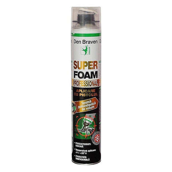 SPUMA POLIURETANICA, SUPER FOAM, PENTRU PISTOL, 870ML, DEN BRAVEN [1]