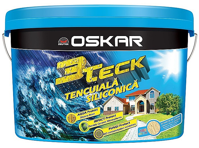 TENCUIALA DECORATIVA, SILICONICA, EXTERIOR, CIOCOLATA, 25KG, OSKAR [2]