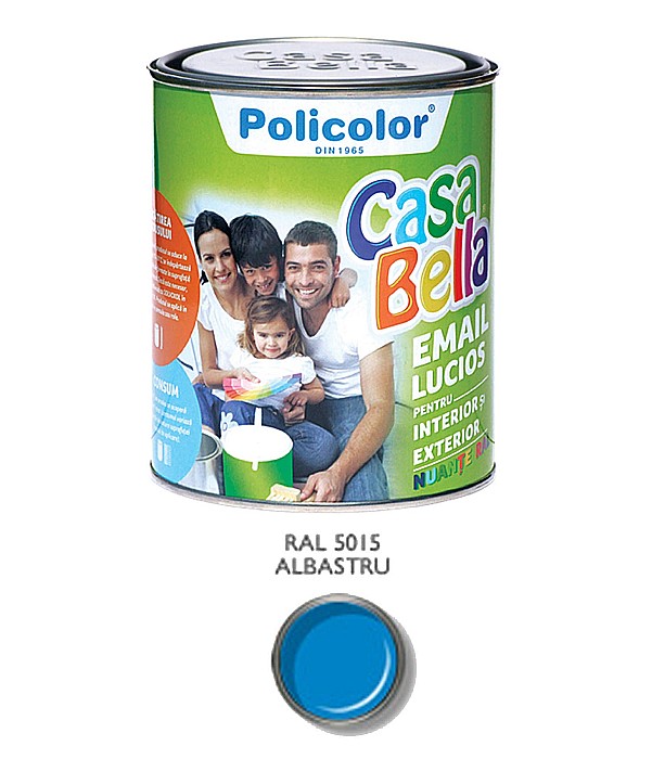 VOPSEA ALCHIDICA PENTRU LEMN / METAL, INTERIOR / EXTERIOR, ALBASTRU RAL5015, 0.75L, CASABELLA [1]