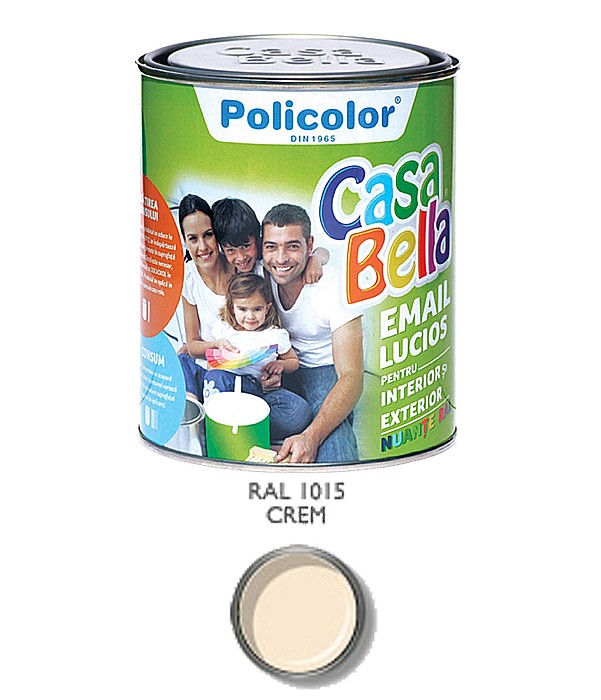 VOPSEA ALCHIDICA PENTRU LEMN / METAL, INTERIOR / EXTERIOR, CREM RAL1015, 2.5L, CASABELLA [1]