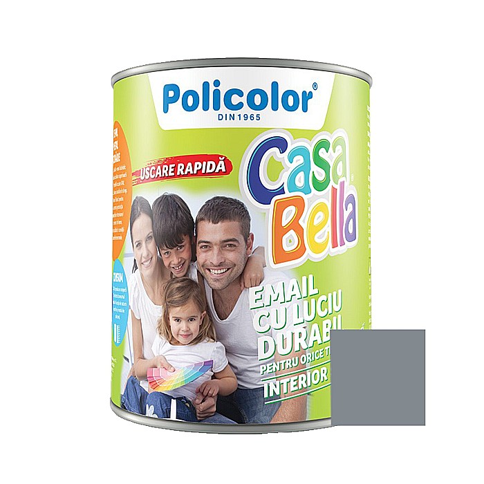 VOPSEA ALCHIDICA PENTRU LEMN / METAL, INTERIOR / EXTERIOR, GRI RAL7046, 0.75L, CASABELLA [2]