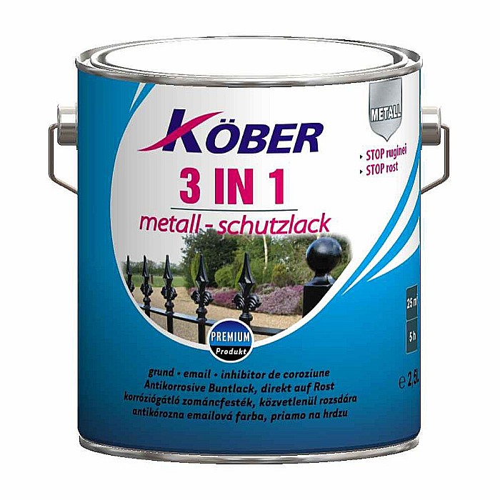 VOPSEA ALCHIDICA PENTRU METAL, 3 IN 1, INTERIOR / EXTERIOR, BRUN RAL8017, 2.5L, KOBER [1]
