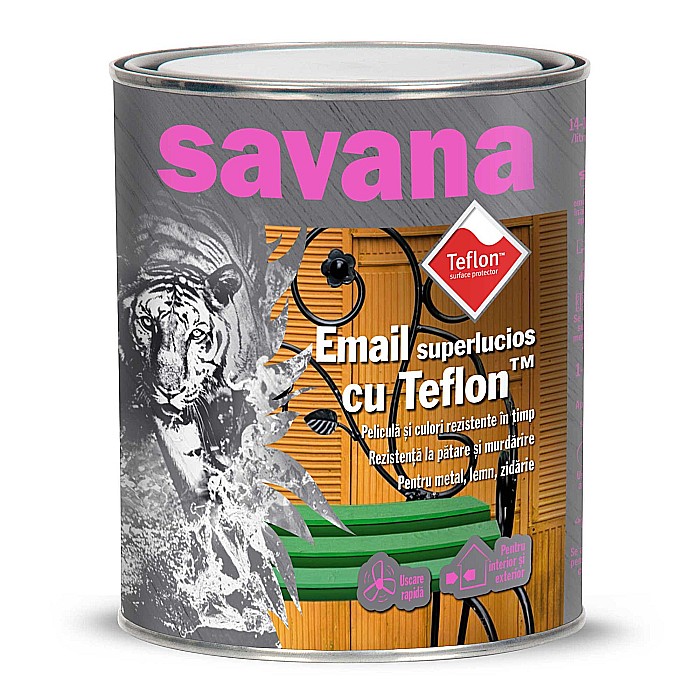VOPSEA EMAIL SUPERLUCIOS CU TEFLON, INTERIOR / EXTERIOR, VERDE, 0.75L, SAVANA [2]