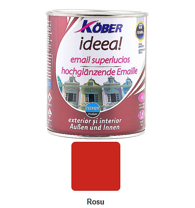 VOPSEA EMAIL SUPERLUCIOS, INTERIOR / EXTERIOR, IDEEA, ROSU, 0.75L, KOBER [1]