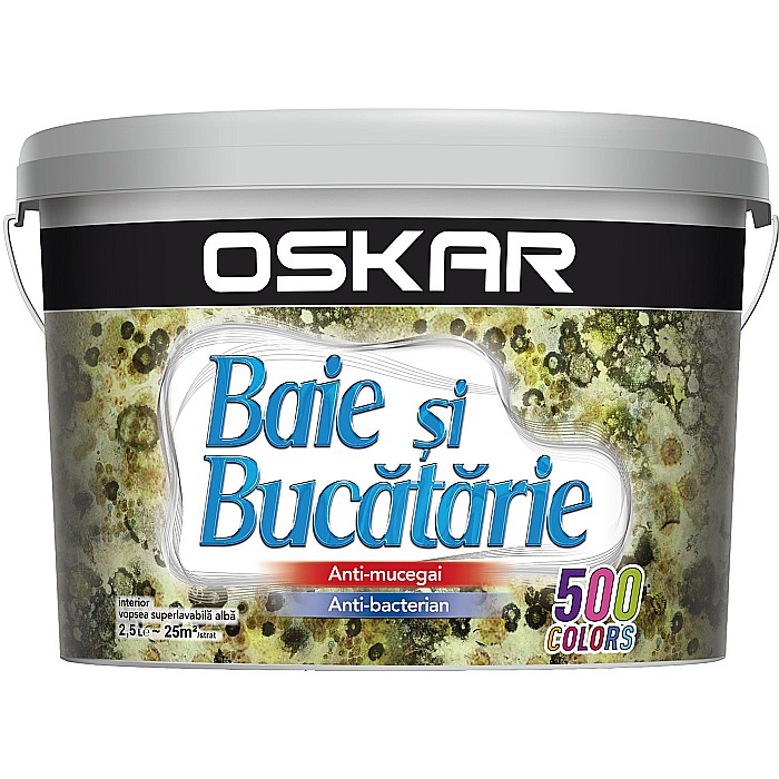 VOPSEA LAVABILA INTERIOR, ALBA, BAIE SI BUCATARIE, ANTIMUCEGAI, 2.5L, OSKAR [2]