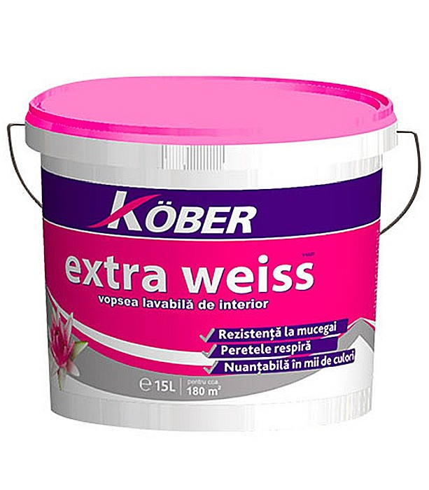 VOPSEA LAVABILA INTERIOR, ALBA, EXTRA WEISS, 4L, KOBER [2]