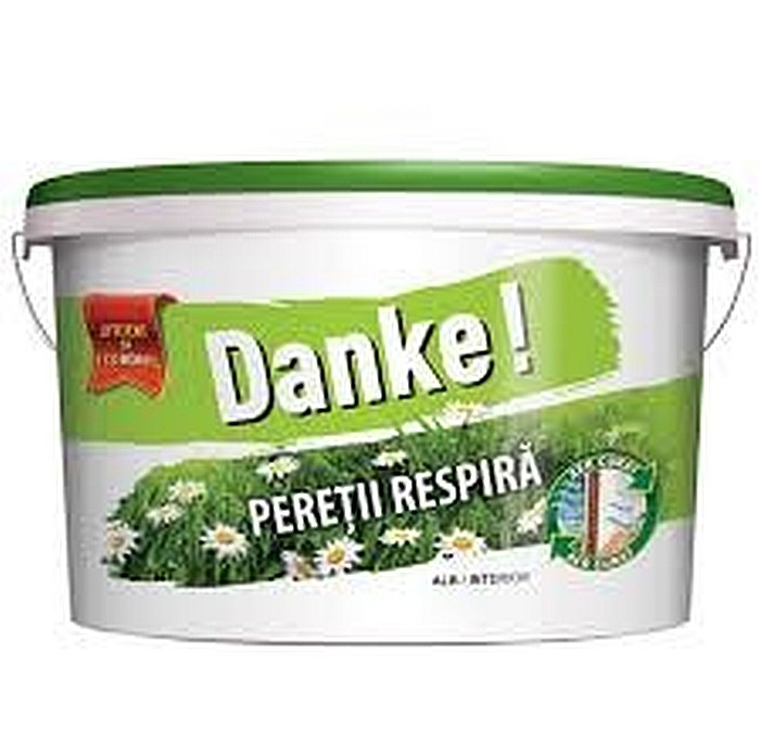 VOPSEA LAVABILA INTERIOR, ALBA, PERETII RESPIRA, 15L, DANKE [2]