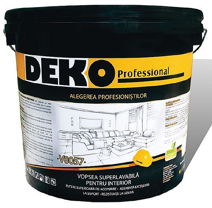 VOPSEA LAVABILA INTERIOR CU SILIKON, ALBA, 8.5L, DEKO [2]