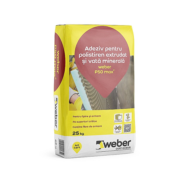WEBER P50 ADEZIV POLISTIREN  EXTRUDAT SI VATA MINERALA  MAX2, 25KG [1]