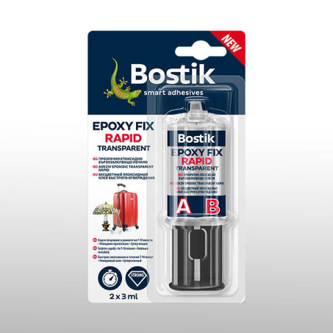 ADEZIVI DE CONTACT - 172112368 ADEZIV EPOXY FIX RAPID TRANSPARENT 2X3ML BOSTIK