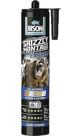 Materiale de constructii - ADEZIV GRIZZLY MONTAGE EXTREME, ALB, 435 G, 490022, BISON