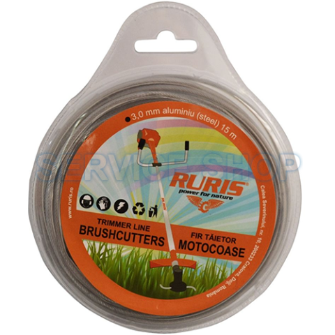 CASA SI GRADINA - 6-182 FIR TRIMMER 3MM ALUMINIU 15M RURIS