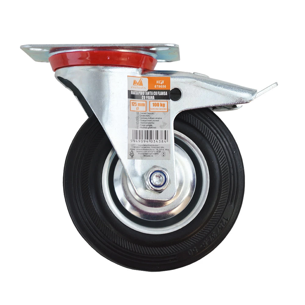 ROTI - 679659 ROATA PIVOTANTA CU FLANSA FARA FRANA 160MM HONEST