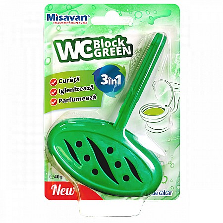 Scule si unelte - ODORIZANT WC, BLOCK GREEN, 40G, 90022227, MISAVAN