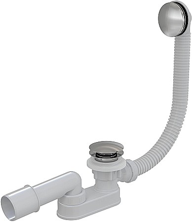 Accesori sanitare - A507KM, VENTIL CADA CLICK CLACK, METALIC, CU SIFON, ALCA