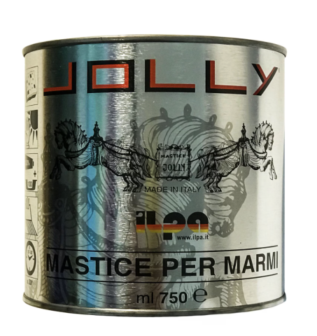 Mastic pentru lipire si restaurare piatra - Adeziv Mastic Negru pentru Marmură, Granit, Travertin și Piatra Naturală, JOLLY NERO, 750 ml, ILPA, cu catalizator