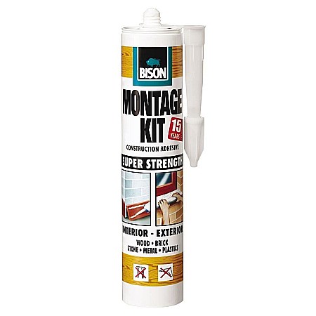 Silicon universal - ADEZIV PENTRU CONSTRUCTII, MONTAGEKIT SUPER STRENGHT, 350G, BISON