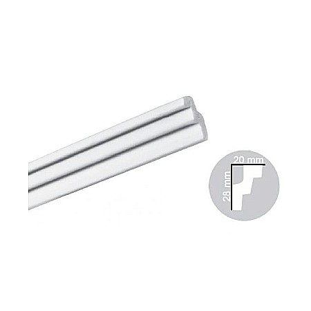 Materiale de constructii - BAGHETA DECORETIVA DIN POLISTIREN, CO2-30,  28X20MM