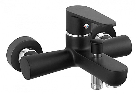 Obiecte sanitare - BATERIE PERETE, CADA / DUS ALGEO NEAGRA, FARA ACCESORII, FERRO