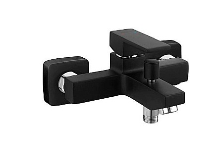 Obiecte sanitare - BATERIE PERETE CADA/DUS, BZI1BL, NEGRU, FARA ACCESORII, FERRO ZICCO