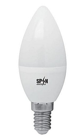 Electrice - BEC BL, SPN6523D, LED LUMANARE E14, MODEL C37, 7W/60W, 6400K, LUMINA RECE, SPIN