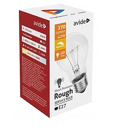 Electrice - BEC INCANDESCENT, A55 40W E27, ROUGH SERVICE