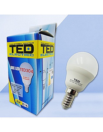 Electrice - BEC LED, TED306R, BALON MIC E14, 230V 6W, 6400K P45 500LM