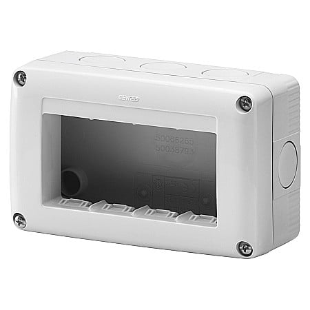 Electrice - CADRU APARENT, GW27004, 4 MODULE, IP40, GRI, PENTRU PRIZA / INTRERUPATOR, GEWISS