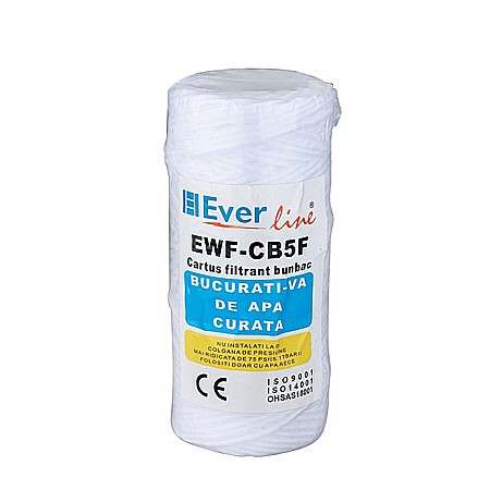 Instalatii Termice si Sanitare - CARTUS FILTRANT, EWF-CB5F, BUMBAC, 5", EVERLINE