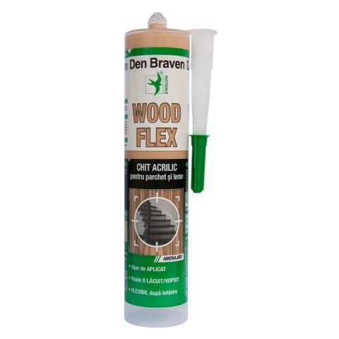 CHIT ACRILIC PENTRU PARCHET SI LEMN, WOODFLEX, PIN, 280ML, 12003759, DEN BRAVEN [1]