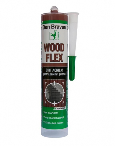 Obiecte sanitare - CHIT ACRILIC PENTRU PARCHET SI LEMN, WOODFLEX, WENGE, 280ML, 12003755, DEN BRAVEN