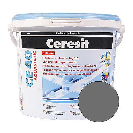 Chituri de rost - CHIT DE ROSTURI GRESIE SI FAIANTA, CE 40, CEMENT GREY, 5KG, CERESIT
