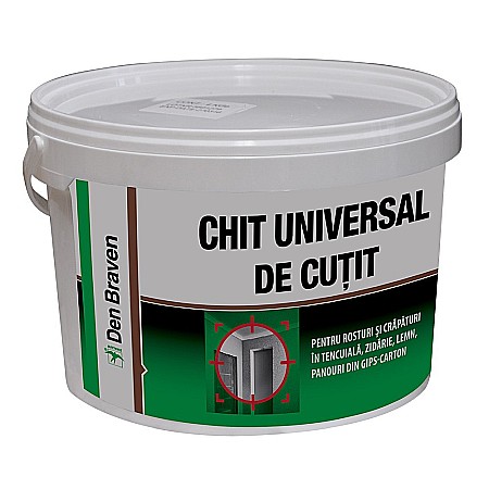 Amenajari pentru interior - CHIT UNIVERSAL ACRILIC DE CUTIT, ALB, 0.4KG, DEN BRAVEN