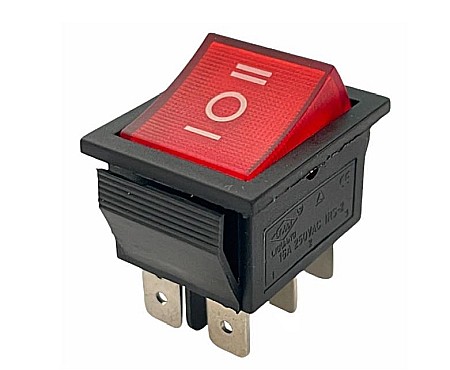 Electrice - COMUTATOR BASCULANT, STV 05, CU BEC, 250V, 2 CIRCUITE, ROŞU, SOMOGYI