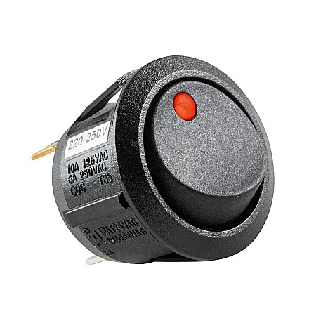 Electrice - COMUTATOR BASCULANT, STV 01, CU BEC, 250V, 1 CIRCUIT, ROŞU, SOMOGYI