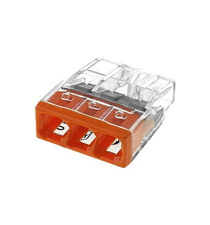 Electrice - CONECTOR RAPID DOZA, 2273-203, 3 POLI PENTRU CONDUCTOR RIGID,  0.5 2.5 MMP